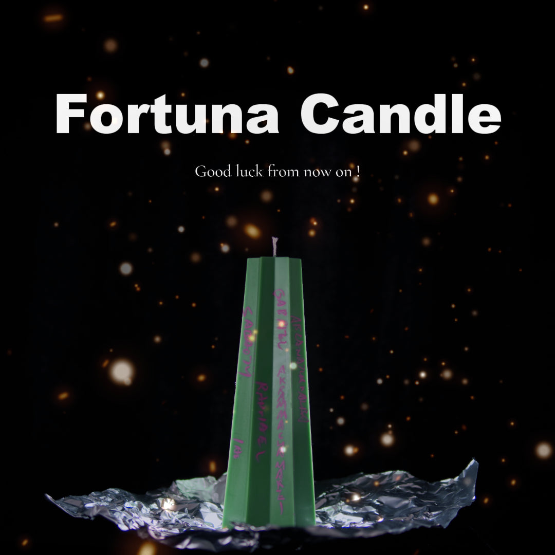 Fortuna Candle Six-Pointed Star Candle Green
