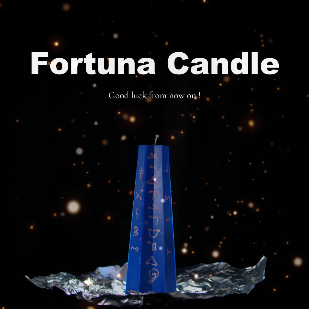 Fortuna Candle Six-Pointed Star Candle Aqua Blue